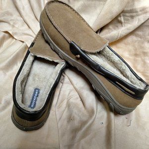 Rockport Men's Memory Foam Suede Brown Slip-On Moccasin Slippers US Size…